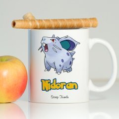 Kişiye Özel Pokemon Nidoran Beyaz Kupa Bardak