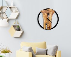 BK Home Dekoratif 45cm Ahşap Duvar Saati-8