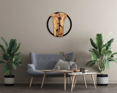 BK Home Dekoratif 45cm Ahşap Duvar Saati-8