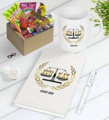 Kişiye Özel Avukat Nostaljik Lezzetler Defter Kalem Kupa Hediye Seti-1