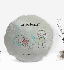 Kişiye Özel İsimli Anestezist Tasarımlı Dekoratif Kırlent Yastık-1