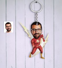 Kişiye Özel Flash Karikatür Anahtarlık