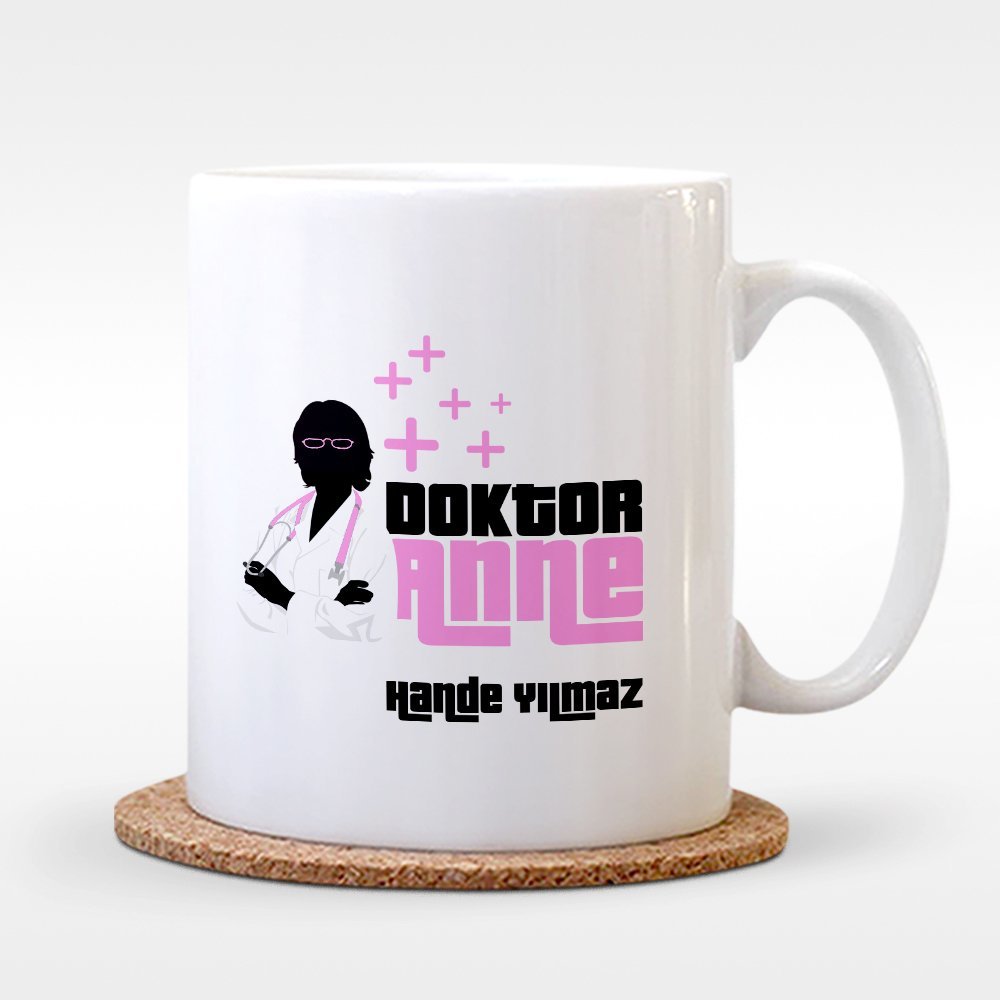 Kişiye Özel Doktor Anne Beyaz Kupa Bardak - 1