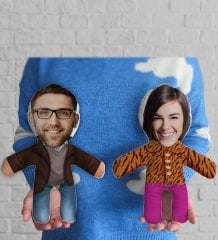 Kişiye Özel Fotoğraflı Kostümlü 2’li Bebek Yastık-3