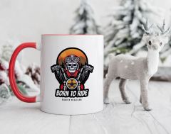 BK Gift Kişiye Özel Motorcu Temalı Kırmızı Kupa Bardak-8, Arkadaşa Hediye, Sevgiliye Hediye
