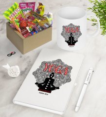 Kişiye Özel Yoga Eğitmeni Nostaljik Lezzetler Defter Kalem Kupa Hediye Seti-2