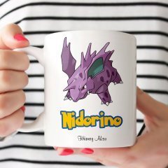 Kişiye Özel Pokemon Nidorino Beyaz Kupa Bardak