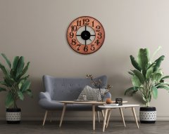 BK Home Retro Dekoratif 45cm Ahşap Duvar Saati-6
