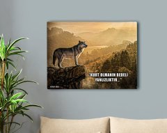Kişiye Özel Kurt Tasarımlı Kanvas Tablo 50x70cm-1