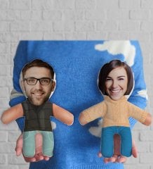 Kişiye Özel Fotoğraflı Kostümlü 2’li Bebek Yastık-2