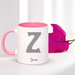 Kişiye Özel Z Harfi İsimli Pembe Kupa Bardak