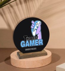 Kişiye Özel The Best Gamer Tasarımlı Ahşap Plak-2