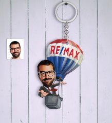Kişiye Özel Bay Emlakçı Karikatür Anahtarlık