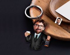 BK Gift Kişiye Özel Erkek Karikatürlü Ahşap Anahtarlık, Sevgiliye Hediye, Erkek Hediyesi, Doğum Günü Hediyesi-12