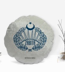 Kişiye Özel İsimli Zabıta Tasarımlı Dekoratif Kırlent Yastık-1