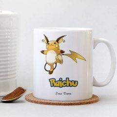 Kişiye Özel Pokemon Raichu Beyaz Kupa Bardak