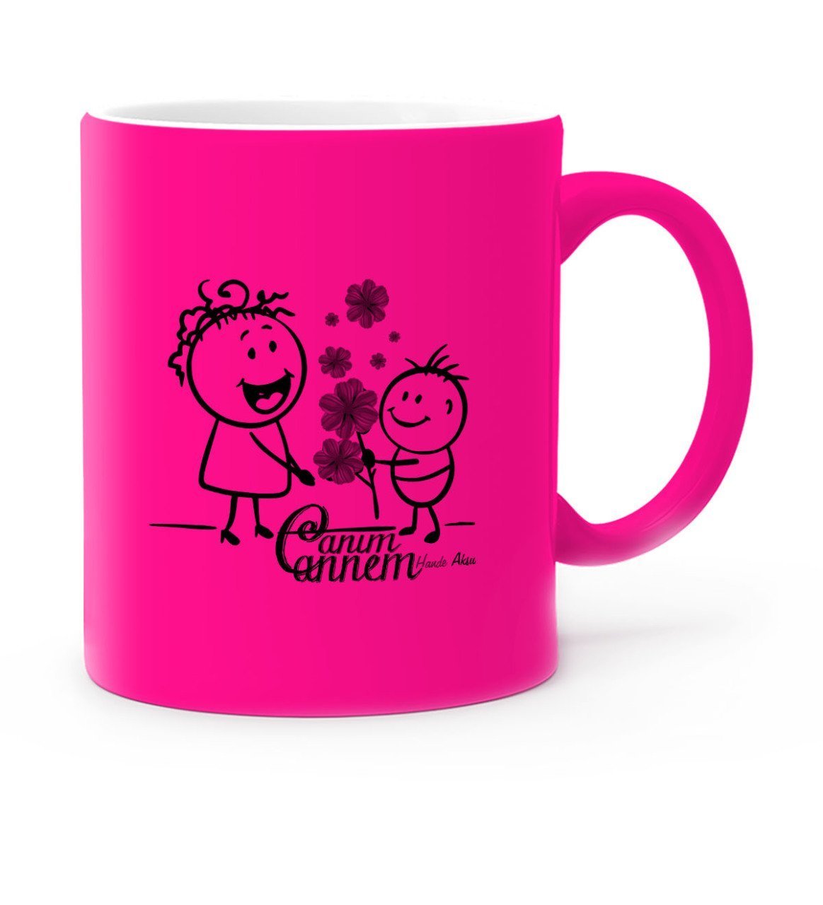 Kişiye Özel Canım Annem Pembe Kupa Bardak - 19