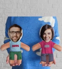 Kişiye Özel Fotoğraflı Sevgililer 2’li Bebek Yastık