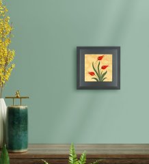 BK Gift Ebru Sanatı Tasarımlı Ahşap Çerçeveli Taş Duvar Dekoru-3