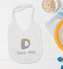 BK Kids Kişiye Özel Harfli Bebek Mama Önlüğü - Model 3