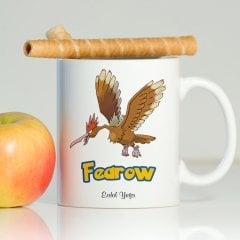 Kişiye Özel Pokemon Fearow Beyaz Kupa Bardak