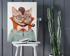 BK Home Eclectic Cat Tasarımlı Kanvas Tablo 50x70cm-1