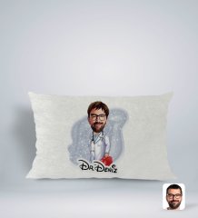 Kişiye Özel İsimli Erkek Acil Tıp Teknisyeni Karikatürlü Dikdörtgen Araç Koltuk Yastığı-1