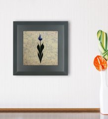 BK Gift Ebru Sanatı Tasarımlı Ahşap Çerçeveli Taş Duvar Dekoru-2