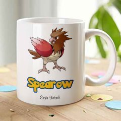 Kişiye Özel Pokemon Spearow Beyaz Kupa Bardak