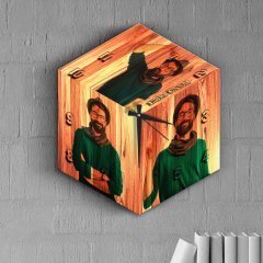 Kişiye Özel 3D Küp Tasarımlı Resimli Ahşap Duvar Saati - 1