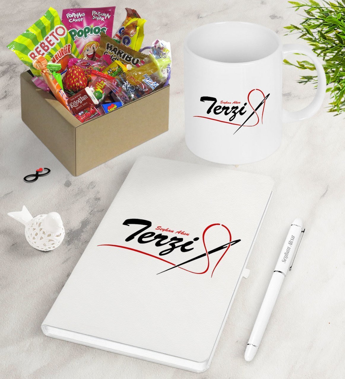 Kişiye Özel Terzi Nostaljik Lezzetler Defter Kalem Kupa Hediye Seti-1