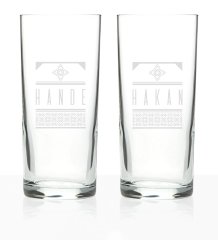 Kişiye Özel 2'li Rakı Bardağı Seti (Model 12)