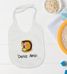 BK Kids Kişiye Özel Harfli Bebek Mama Önlüğü - Model 1