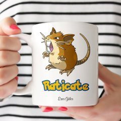 Kişiye Özel Pokemon Raticate Beyaz Kupa Bardak