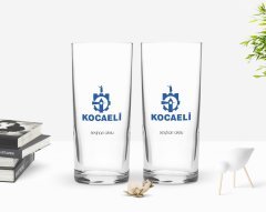 Kişiye Özel Renkli Baskılı Kocaeli Tasarımlı Turistik İkili Rakı Bardağı Seti-1