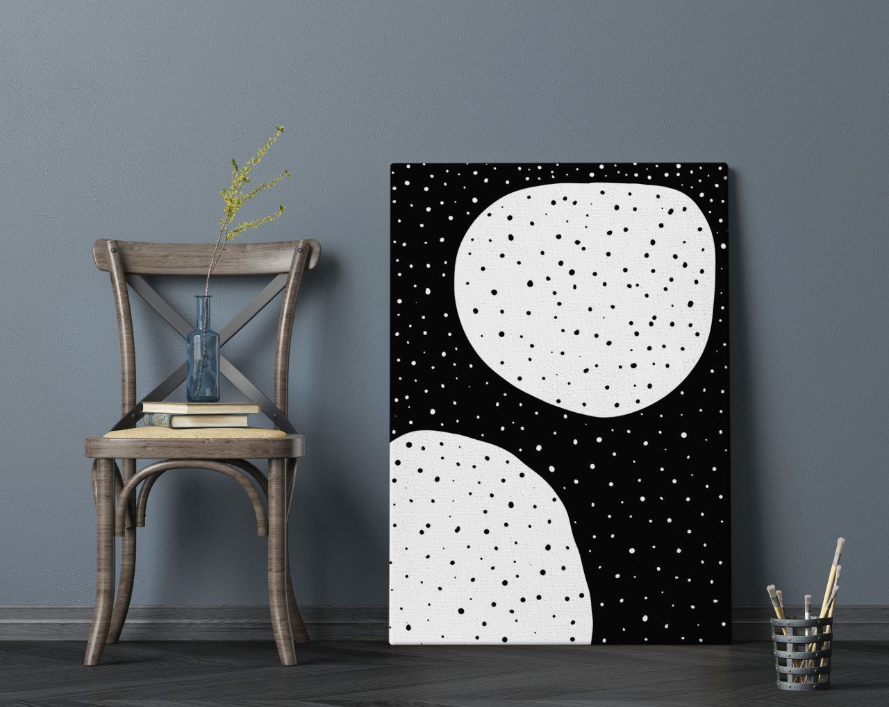 BK Home Dots & Spots Tasarımlı Kanvas Tablo 70x100cm-1