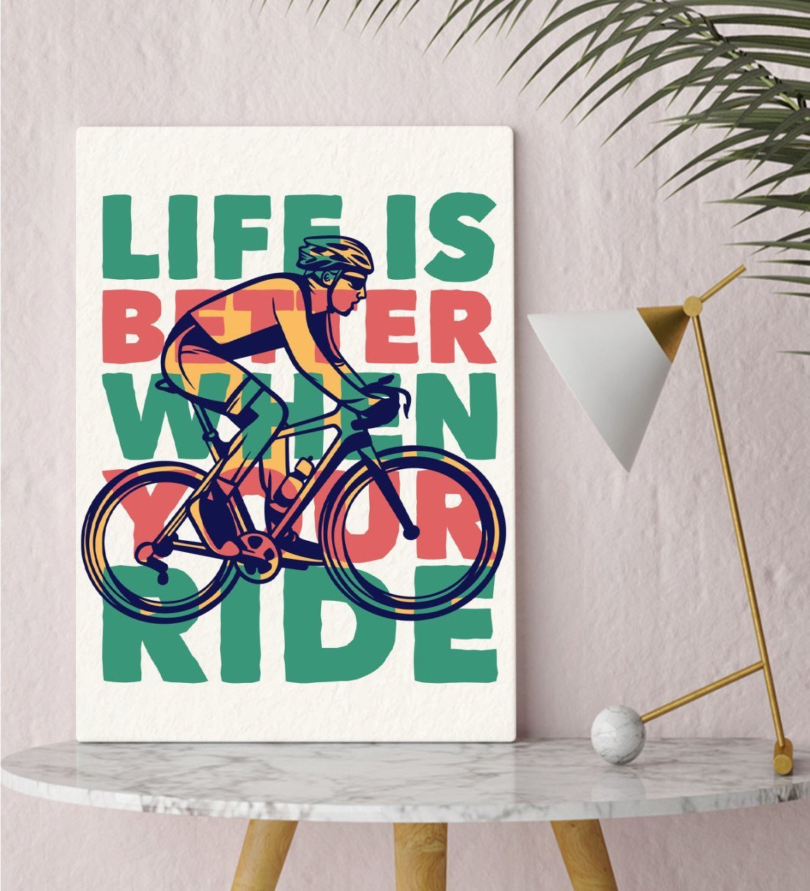 BK Gift Life Is Better When Your Ride Tasarımlı Kanvas Tablo 30x50cm-1