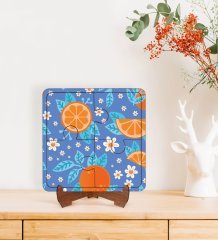BK Gift Portakal Tasarımlı Ahşap Standlı Puzzle Çerçeve-1