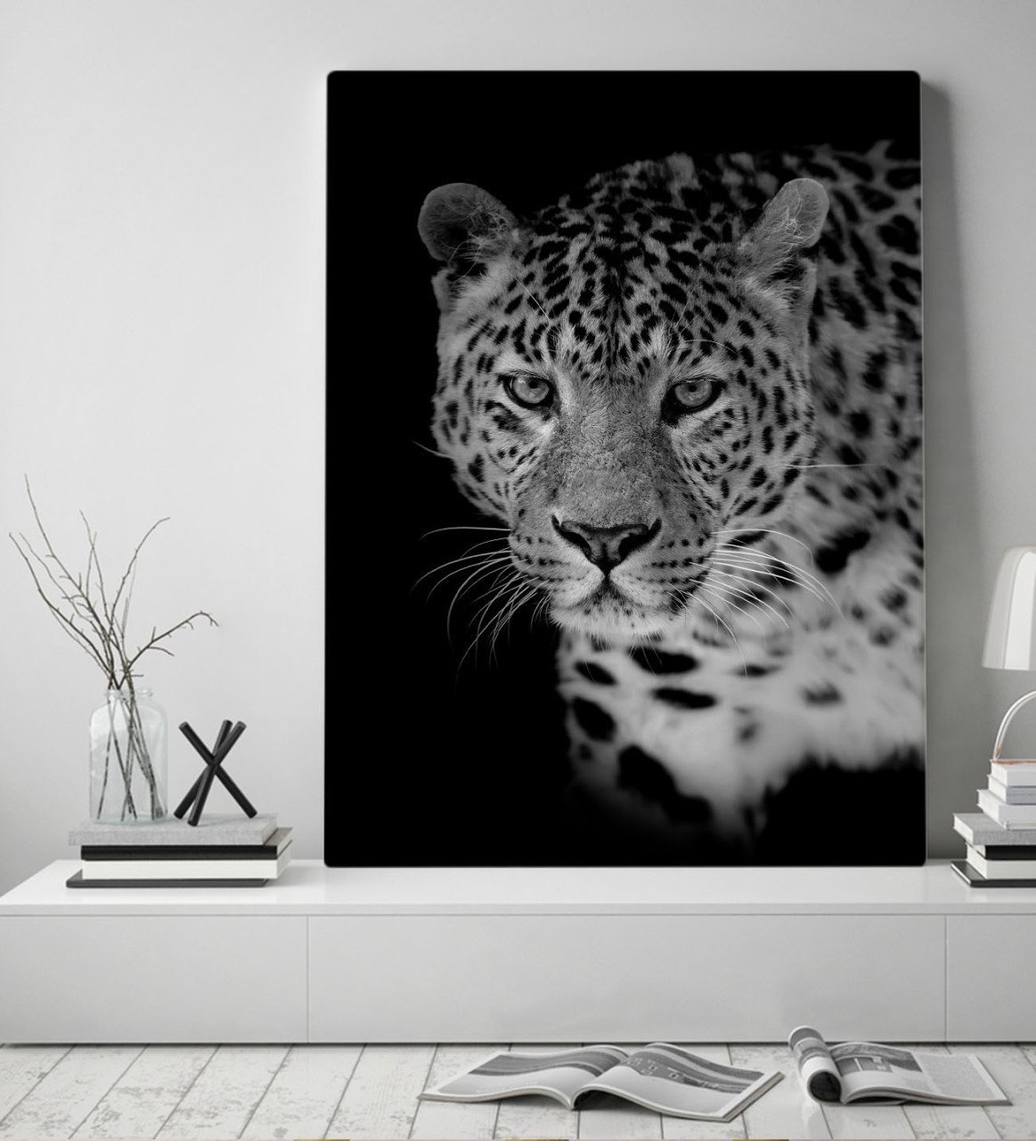 BK Home Leopar Tasarımlı Kanvas Tablo 50x70cm-1
