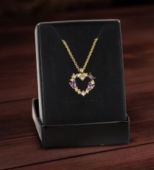BK Gift Kişiye Özel Kupa ve Zirkon Taşlı Kalp Kolye-7, Sevgiliye Hediye, Doğum Günü Hediyesi, Yıl Dönümü Hediyesi