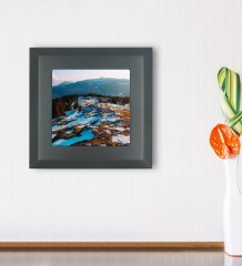 BK Gift Doğa Tasarımlı Ahşap Çerçeveli Taş Duvar Dekoru-1