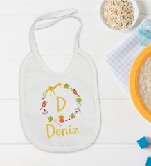 BK Kids Kişiye Özel Harfli İsimli Bebek Mama Önlüğü - Model 1