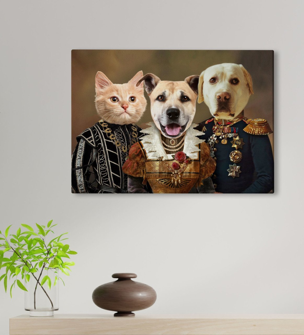 Evcil Dostlara Özel Portre Kanvas Tablo 50x70cm-23