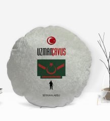 Kişiye Özel İsimli Uzman Çavuş Tasarımlı Dekoratif Kırlent Yastık-1