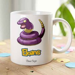 Kişiye Özel Pokemon Ekans Beyaz Kupa Bardak