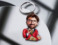 BK Gift Kişiye Özel Erkek Karikatürlü Ahşap Anahtarlık, Sevgiliye Hediye, Erkek Hediyesi, Doğum Günü Hediyesi-4