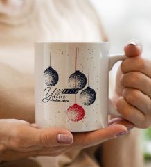 Yılbaşı Hediyesi BK Gift Kişiye Özel Yeni Yıl Tasarımlı Beyaz Kupa Bardak ve Yeni Yıl Dilekleri Şans Kurabiyesi Hediye Seti-11, Sevgiliye Hediye, Arkadaşa Hediye