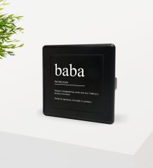 BK Home Baba Tasarımlı Siyah Metal Sigara Tabakası-1
