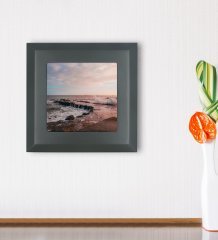 BK Gift Deniz Tasarımlı Ahşap Çerçeveli Taş Duvar Dekoru-1