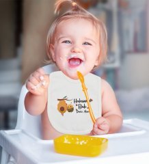 BK Kids Kişiye Özel Halasının Balı Tasarımlı Bebek Mama Önlüğü - Model 1